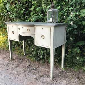 Grey Regency style painted sideboard
