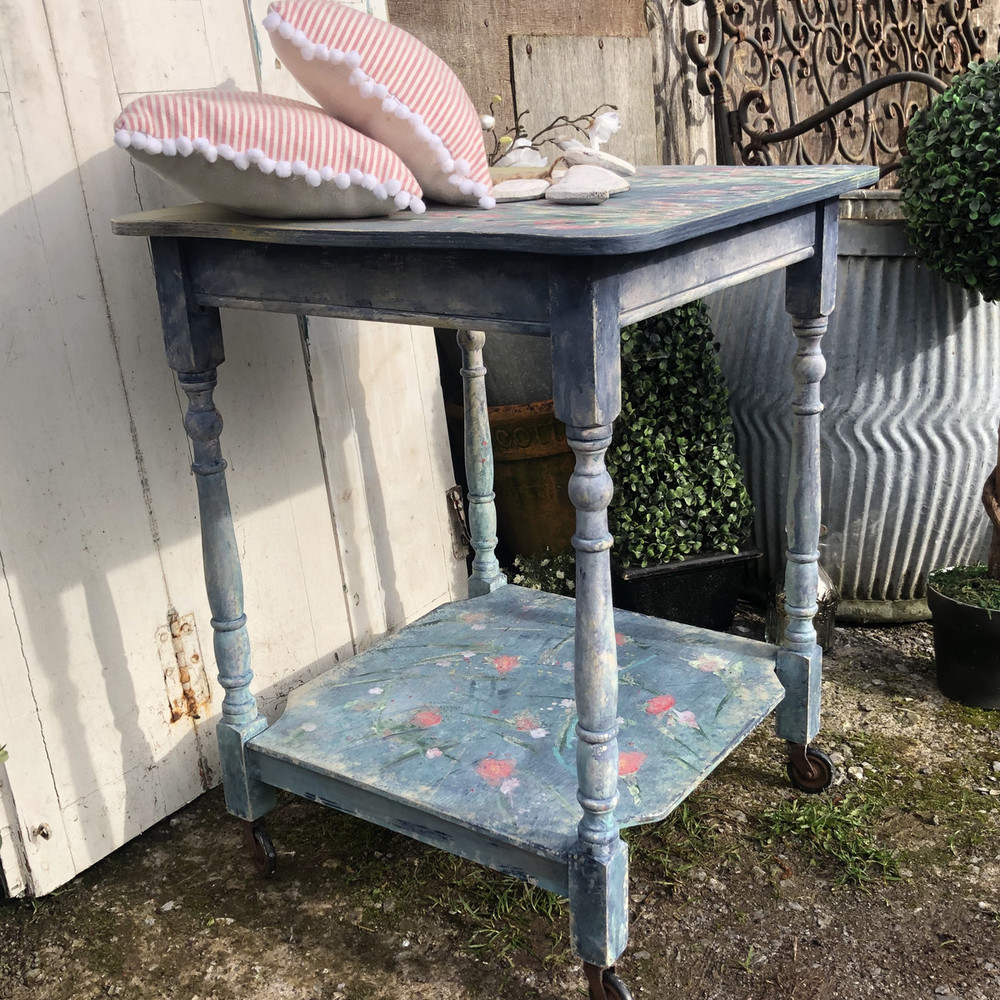 Hand painted discount side table