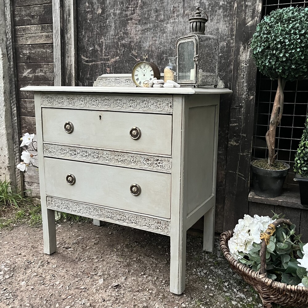 Grey rustic chest of drawers hotsell