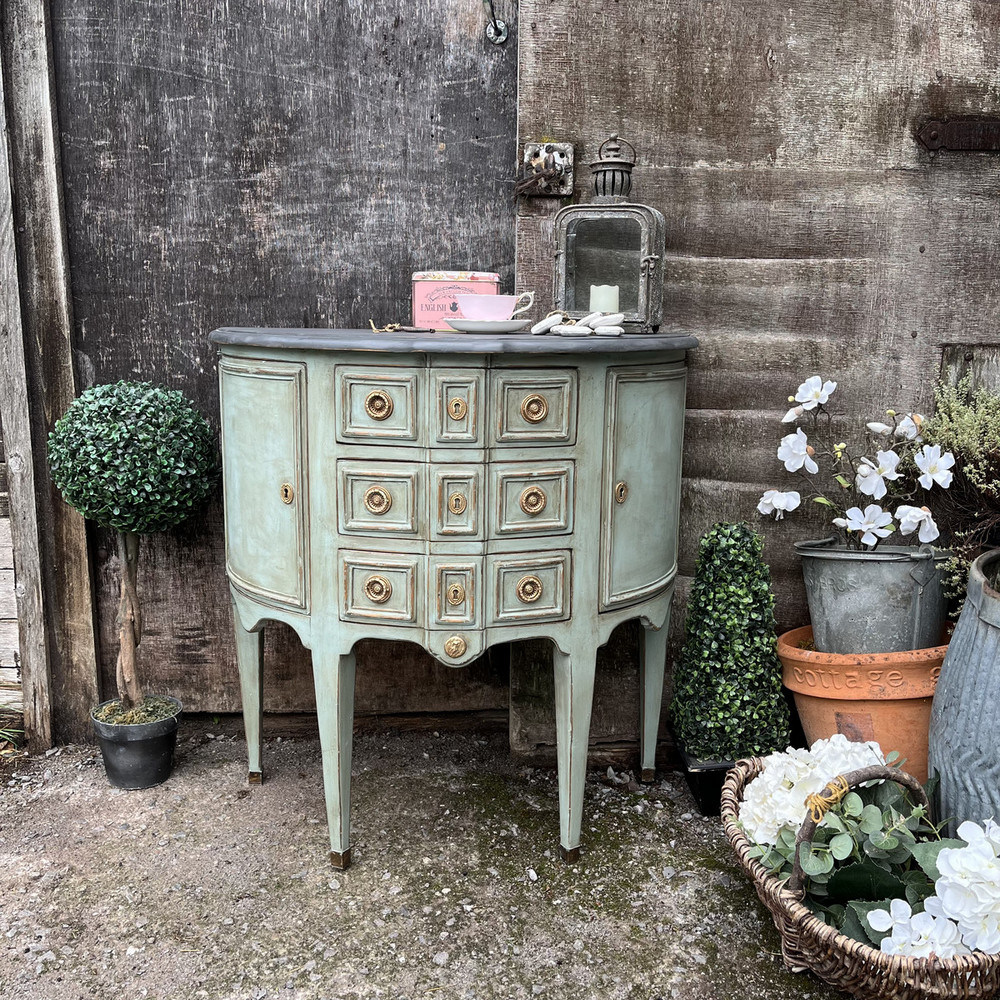 Quirky Duck Egg Blue Hand Painted Rustic Country Chic Style