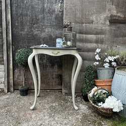 A Gorgeous Grey Hand Painted French Chic Style Vintage Side Bedside Dressing Table