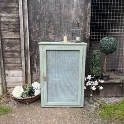 Country Style Duck Egg Blue Vintage Fine Mesh Food Meat Safe Cupboard Cabinet