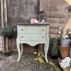 Duck Egg Blue Hand Painted French Country Chic Style Chest of Drawers / Bedside Table