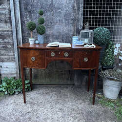 Georgian Regency Style Antique Vintage Mahogany Console Dressing Hall Table Desk