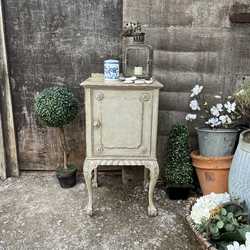 Grey Country Edwardian Antique Vintage Ornate Claw Feet Pot Cupboard Bedside Table