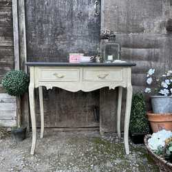 Grey Hand Painted French Chic Style Ornate Console Dressing Table / Desk / Basin Base