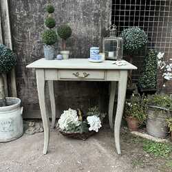Grey Hand Painted French Country Style Modern Dressing Table Console Table Desk