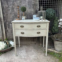 Grey Hand Painted Gustavian Country Style Vintage Console Dressing Table Desk