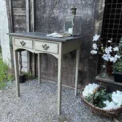 Grey Hand Painted Gustavian Style Antique Vintage Console Table / Desk / Basin Base