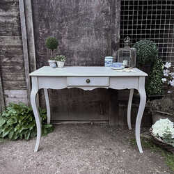 Grey Hand Painted Vintage French Country Style Console Table Dressing Table Desk