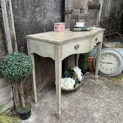 Grey Painted Regency Style Vintage Desk / Console Table / Dressing Table / Basin Base