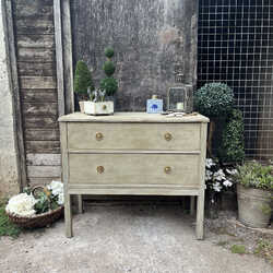 RESERVED Grey Painted Vintage Gustavian Country Chest Of Drawers / Basin base
