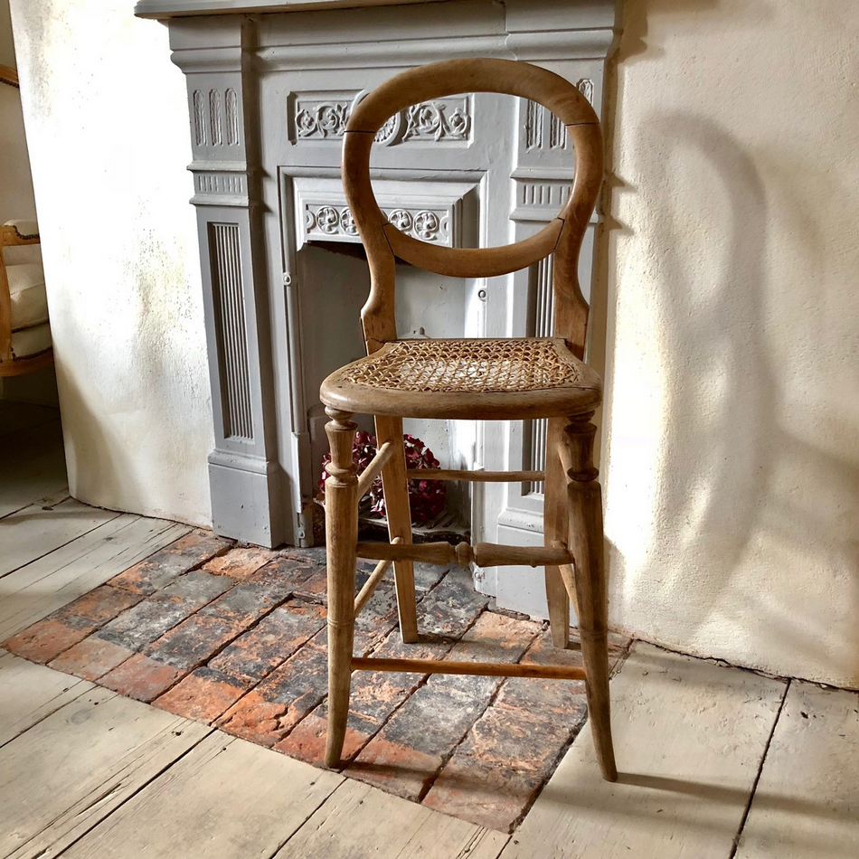 Rustic Charming Antique Vintage Country French Style Pine Small Chair